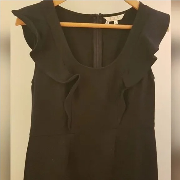 SHILLA CLASSIC Black Dress Sleeveless with Ruffles - Picture 2 of 3